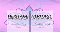 Desktop Screenshot of heritagethreadingsalon.com