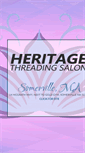 Mobile Screenshot of heritagethreadingsalon.com
