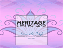 Tablet Screenshot of heritagethreadingsalon.com